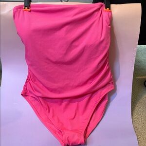 Shade & Shore Vibrant Pink One Piece Swimsuit